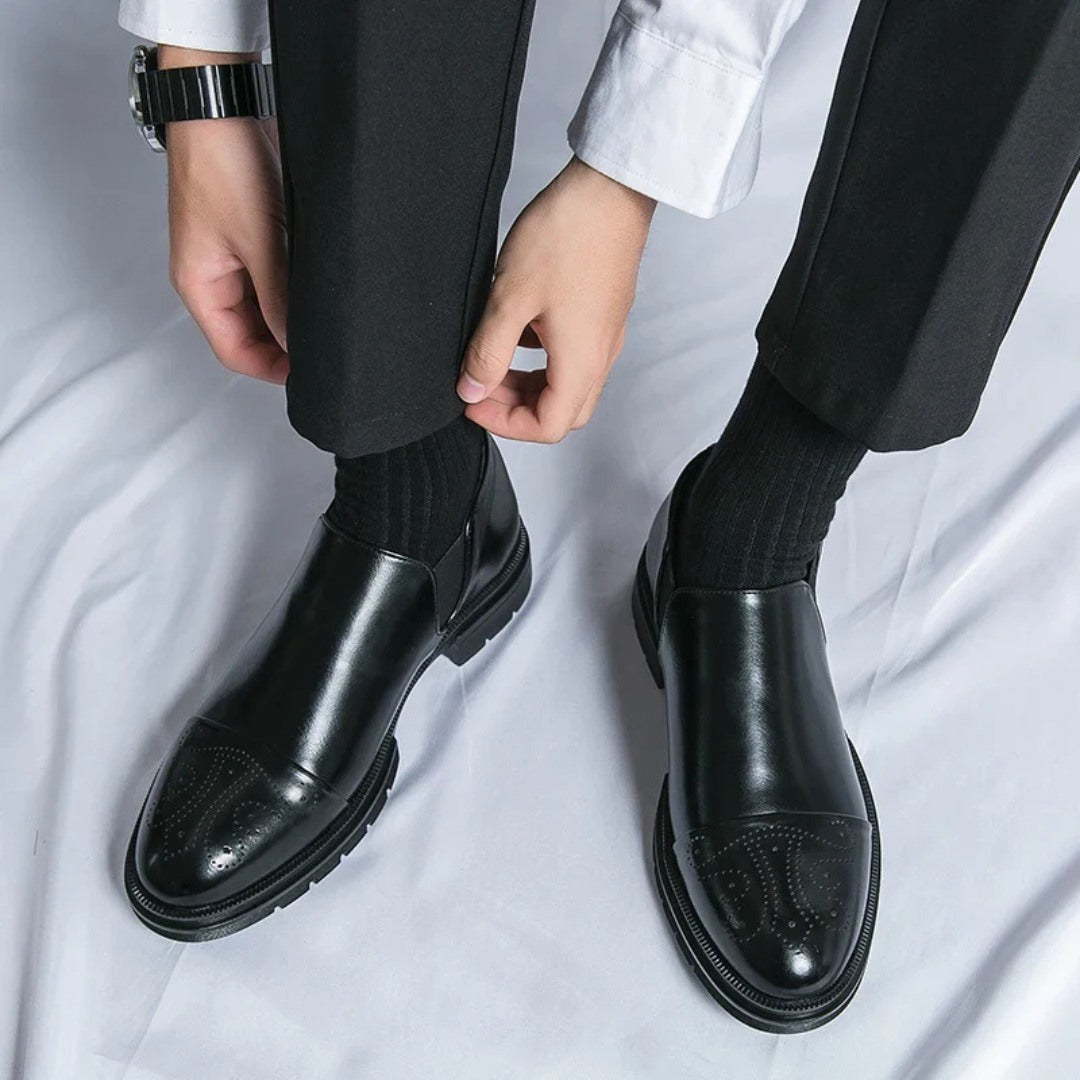 Alessio Cap-Toe Leather Loafers