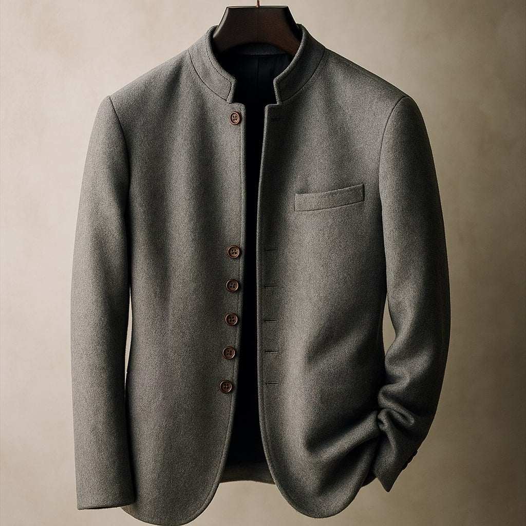 Matteo Wool Stand-Collar Jacket