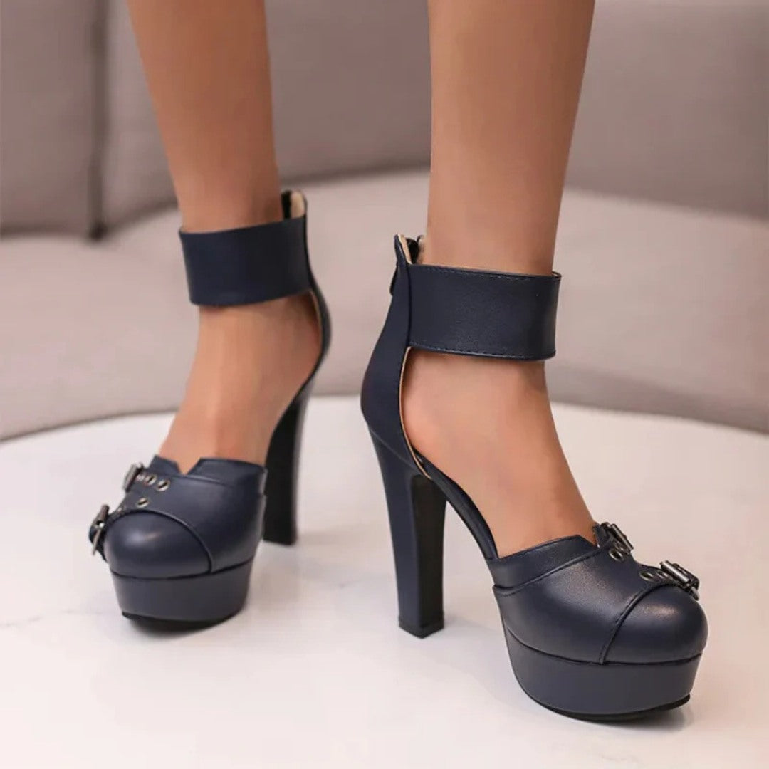 Valeria Studded Platform Heels