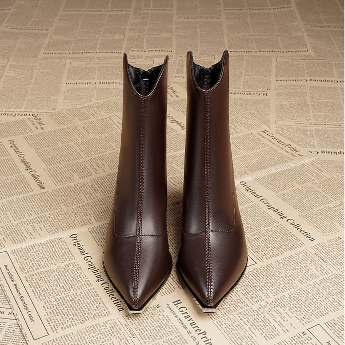 Mirza Chrome-Tip Ankle Boots